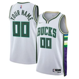 Prestigioso Milwaukee Bucks Nike 2021/22 Swingman Custom Jersey City Edition White