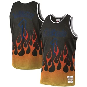 Prestigioso Penny Hardaway Orlando Magic 1994/95 Hardwood Classics Flames Swingman Jersey Black