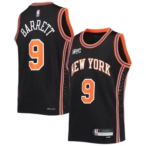Prestigioso RJ Barrett New York Knicks Nike Youth 2021/22 Swingman Jersey City Edition Black