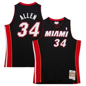 Eccezionale Moderno Resistente Ray Allen Miami Heat Hardwood Classics Swingman Jersey Black