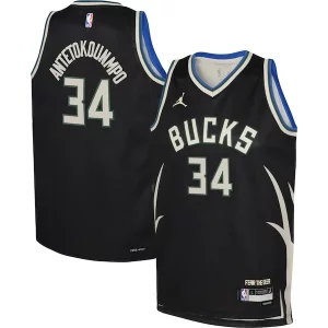 Prestigioso Trendy Giannis Antetokounmpo Milwaukee Bucks Jordan Brand Youth Swingman Jersey Statement Edition Black