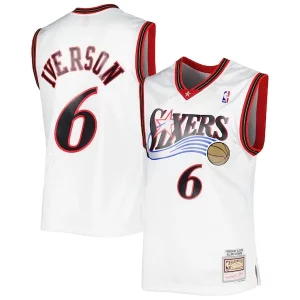 Raffinato Allen Iverson Philadelphia 76ers 2001/02 Hardwood Classics Swingman Jersey White/Red