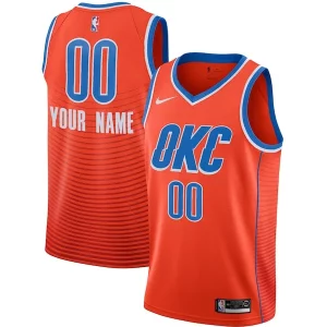 Raffinato Classico Oklahoma City Thunder Jordan Brand Swingman Custom Jersey Statement Edition Orange