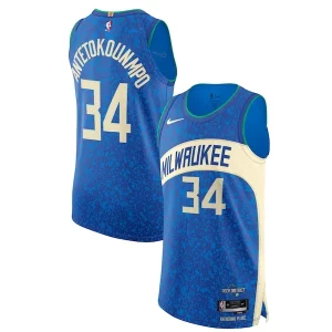 Raffinato Comodo Nike Giannis Antetokounmpo Milwaukee Bucks Authentic Jersey City Edition Blue