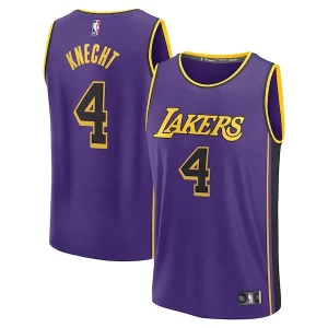 Raffinato Dalton Knecht Los Angeles Lakers Fast Break Replica Player Jersey Statement Edition Purple