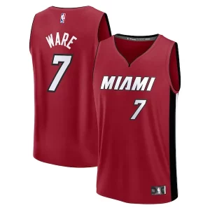 Raffinato Elegante Kel'el Ware Miami Heat Youth Fast Break Player Jersey Statement Edition Red