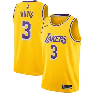 Raffinato Incantevole Elegante Anthony Davis Los Angeles Lakers Nike Swingman Jersey Gold Icon Edition