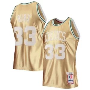 Raffinato Larry Bird Boston Celtics 75th Anniversary 1985/86 Hardwood Classics Swingman Jersey Gold