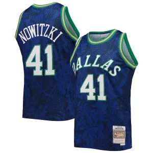 Raffinato Moderno Accattivante Dirk Nowitzki Dallas Mavericks Hardwood Classics 1998/99 Lunar New Year Swingman Jersey Blue