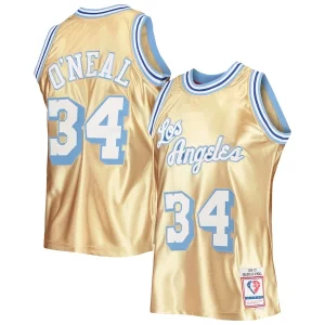 Raffinato Shaquille O'Neal Los Angeles Lakers 75th Anniversary 1996/97 Hardwood Classics Swingman Jersey Gold