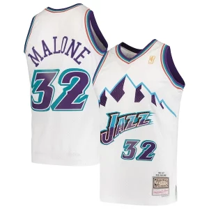 Raffinato Stupendo Splendido Karl Malone Utah Jazz 1996/97 Hardwood Classics Swingman Jersey White