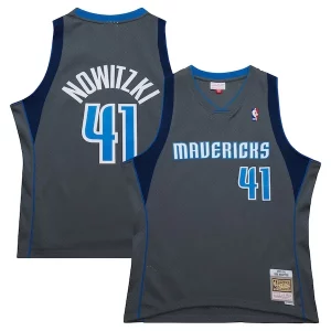 Resistente Accattivante Dirk Nowitzki Dallas Mavericks 2003/04 Hardwood Classics Swingman Jersey Gray