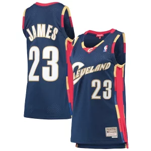 Resistente LeBron James Cleveland Cavaliers Women's Hardwood Classics Swingman Jersey Navy