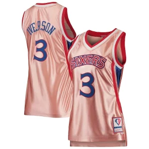Resistente Stupendo Allen Iverson Philadelphia 76ers Women's 75th Anniversary Rose Gold 1996 Swingman Jersey Pink