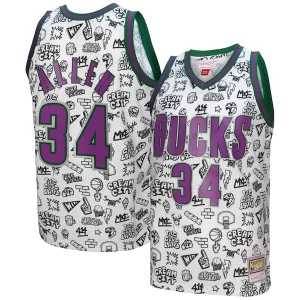 Resistente Stupendo Ray Allen Milwaukee Bucks 2000/01 Swingman Jersey White