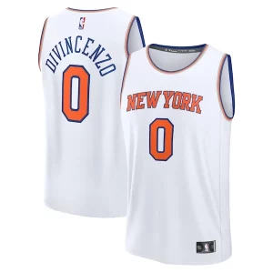 Robusto Accattivante Donte DiVincenzo New York Knicks Fast Break Replica Player Jersey Association Edition White