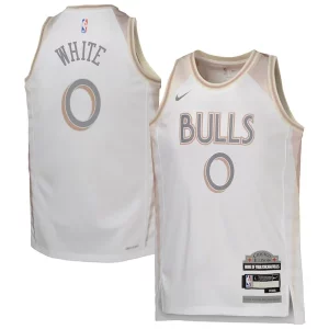 Robusto Attraente Moderno Coby White Chicago Bulls Nike Youth 2024/25 Swingman Player Jersey City Edition White