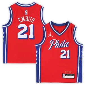 Robusto Joel Embiid Philadelphia 76ers Jordan Brand Preschool 2022/23 Replica Jersey Statement Edition Red