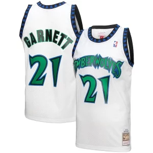 Robusto Lussuoso Kevin Garnett Minnesota Timberwolves 1997 98 Hardwood Classics Reload 3.0 Swingman Jersey White