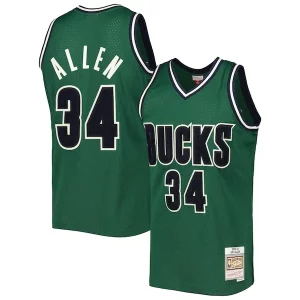 Robusto Ray Allen Milwaukee Bucks 2000/01 Hardwood Classics Off Court Swingman Jersey Hunter Green