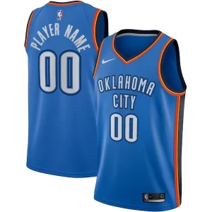 Robusto Splendido Accattivante Oklahoma City Thunder Nike Swingman Custom Jersey Blue Icon Edition