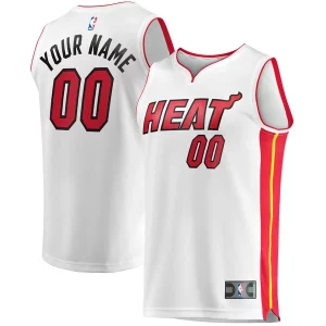 Robusto Splendido Miami Heat Youth Fast Break Custom Replica Jersey Association Edition White