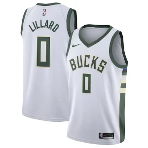 Robusto Versatile Damian Lillard Milwaukee Bucks Nike Unisex Swingman Player Jersey Association Edition White