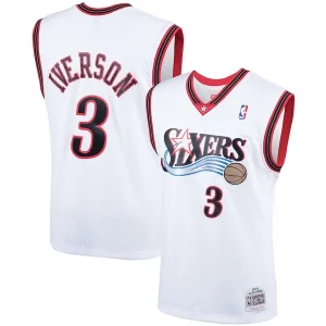 Sofisticato Carino Allen Iverson Philadelphia 76ers Hardwood Classics Swingman Jersey White/Royal