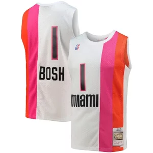 Sofisticato Chris Bosh Miami Heat 2001/02 Hardwood Classics Swingman Jersey White