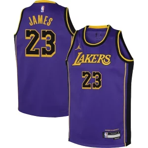 Sofisticato Comodo LeBron James Los Angeles Lakers Jordan Brand Youth Performance Swingman Jersey Statement Purple