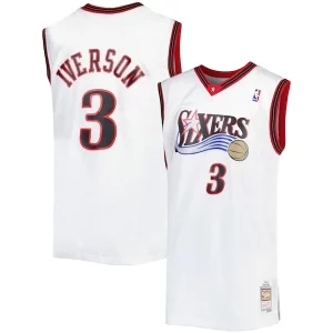 Sofisticato Delizioso Allen Iverson Philadelphia 76ers Big & Tall Hardwood Classics 1996/97 Swingman Jersey White/Black/Red/Royal