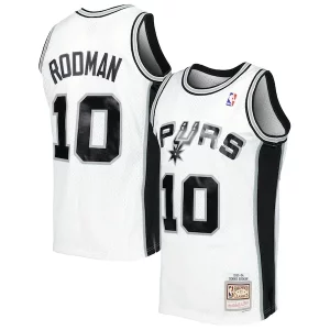 Sofisticato Delizioso Resistente Dennis Rodman San Antonio Spurs 2001/02 Hardwood Classics Swingman Jersey White