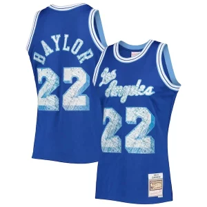 Sofisticato Elgin Baylor Los Angeles Lakers 1996/97 Hardwood Classics NBA 75th Anniversary Diamond Swingman Jersey Royal
