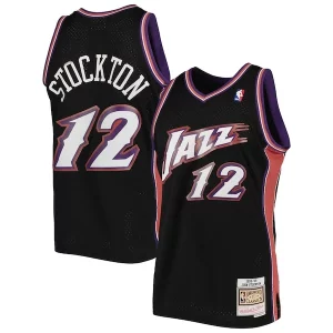 Sofisticato John Stockton Utah Jazz 1998/99 Hardwood Classics Swingman Jersey Black
