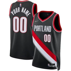 Sofisticato Lussuoso Portland Trail Blazers Nike 2021/22 Diamond Swingman Custom Jersey Icon Edition Black