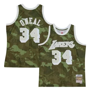 Sofisticato Prestigioso Meraviglioso Shaquille O'Neal Los Angeles Lakers Hardwood Classics 1996/97 Ghost Green Swingman Jersey Camo