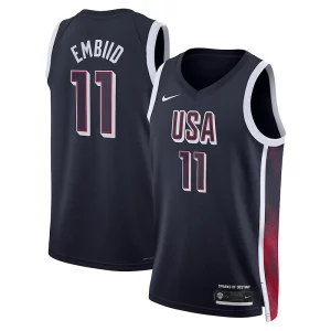 Classico Delizioso Joel Embiid Unisex Nike Men's USA Basketball 2024 Swingman Player Jersey Navy