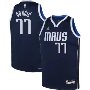 Sofisticato Resistente Luka Doncic Dallas Mavericks Jordan Brand Youth Swingman Jersey Statement Edition Navy