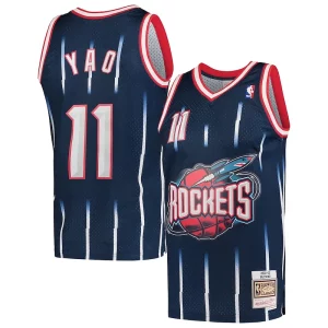 Splendido Attraente Yao Ming Houston Rockets Hardwood Classics 2002 03 Swingman Jersey Navy