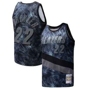 Splendido Duraturo Clyde Drexler Portland Trail Blazers Hardwood Classics 1991/92 Tie Dye Swingman Jersey Black