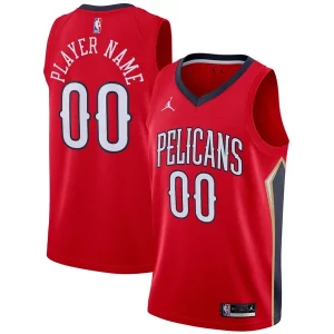 Splendido Elegante New Orleans Pelicans Jordan Brand Swingman Custom Jersey Statement Edition Red