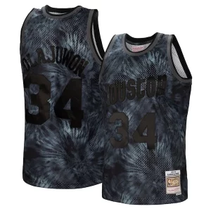 Splendido Hakeem Olajuwon Houston Rockets Hardwood Classics 1993/94 Tie Dye Swingman Jersey Black