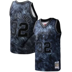 Splendido Karl Malone Utah Jazz Hardwood Classics 1991/92 Tie Dye Swingman Jersey Black