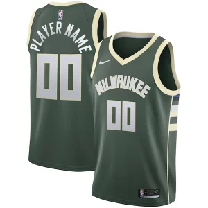 Splendido Milwaukee Bucks Nike Swingman Custom Jersey Green Icon Edition