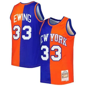 Splendido Ottimo Patrick Ewing New York Knicks Hardwood Classics 1991/92 Split Swingman Jersey Blue/Orange
