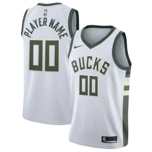 Splendido Sofisticato Elegante Milwaukee Bucks Nike 2020/21 Swingman Custom Jersey Association Edition White