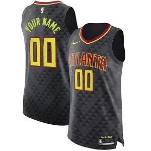 Splendido Sofisticato Raffinato Atlanta Hawks Nike Authentic Custom Jersey Black Icon Edition