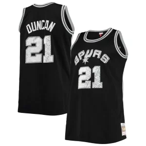 Splendido Tim Duncan San Antonio Spurs Big & Tall 1998/99 NBA 75th Anniversary Diamond Swingman Jersey Black
