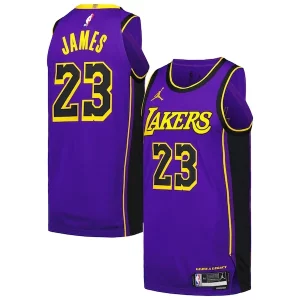 Stupendo Bellissimo Magnifico LeBron James Los Angeles Lakers Jordan Brand Authentic Player Jersey Statement Edition Purple