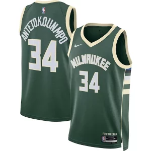 Stupendo Cool Giannis Antetokounmpo Milwaukee Bucks Nike Unisex Swingman Jersey Icon Edition Hunter Green/White